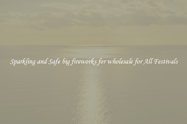 Sparkling and Safe big fireworks for wholesale for All Festivals