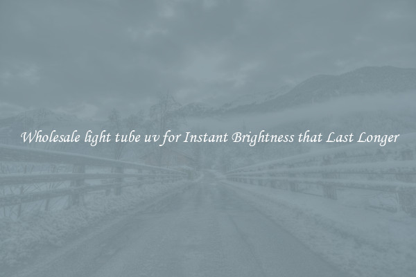 Wholesale light tube uv for Instant Brightness that Last Longer