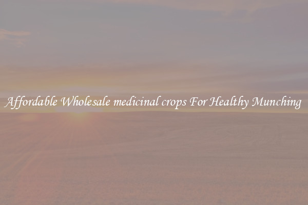 Affordable Wholesale medicinal crops For Healthy Munching 
