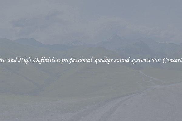 Pro and High Definition professional speaker sound systems For Concerts 