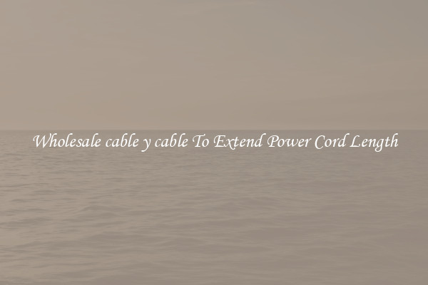 Wholesale cable y cable To Extend Power Cord Length