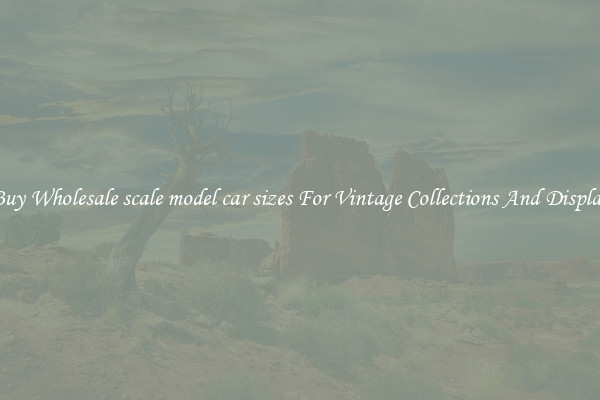 Buy Wholesale scale model car sizes For Vintage Collections And Display