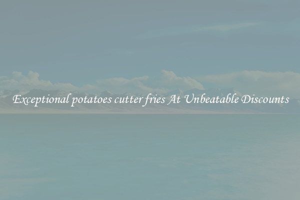 Exceptional potatoes cutter fries At Unbeatable Discounts