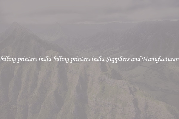 billing printers india billing printers india Suppliers and Manufacturers