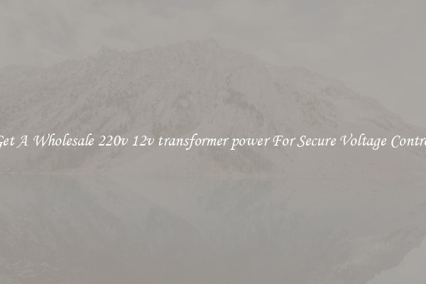 Get A Wholesale 220v 12v transformer power For Secure Voltage Control