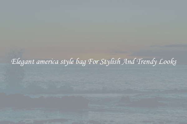 Elegant america style bag For Stylish And Trendy Looks