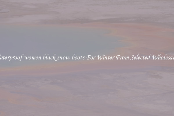 Waterproof women black snow boots For Winter From Selected Wholesalers