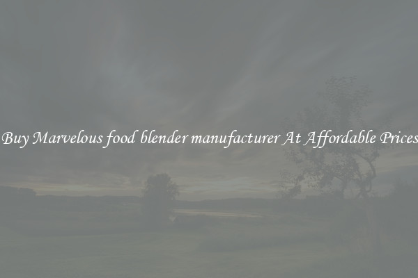 Buy Marvelous food blender manufacturer At Affordable Prices