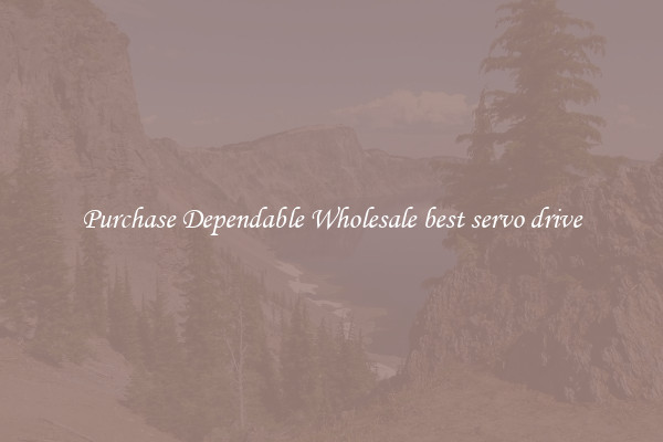Purchase Dependable Wholesale best servo drive
