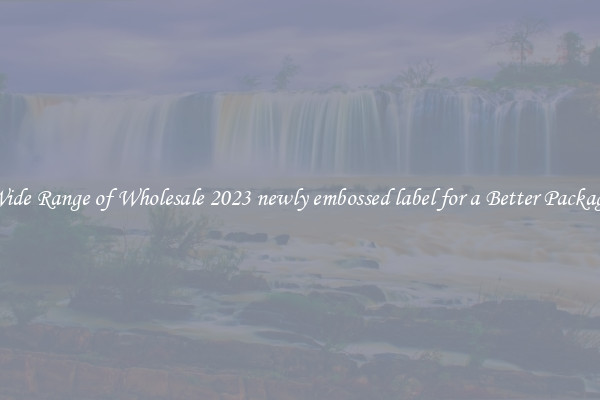 A Wide Range of Wholesale 2023 newly embossed label for a Better Packaging 